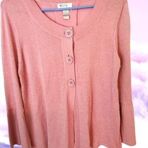 DT collection lightweight button-front sweater S